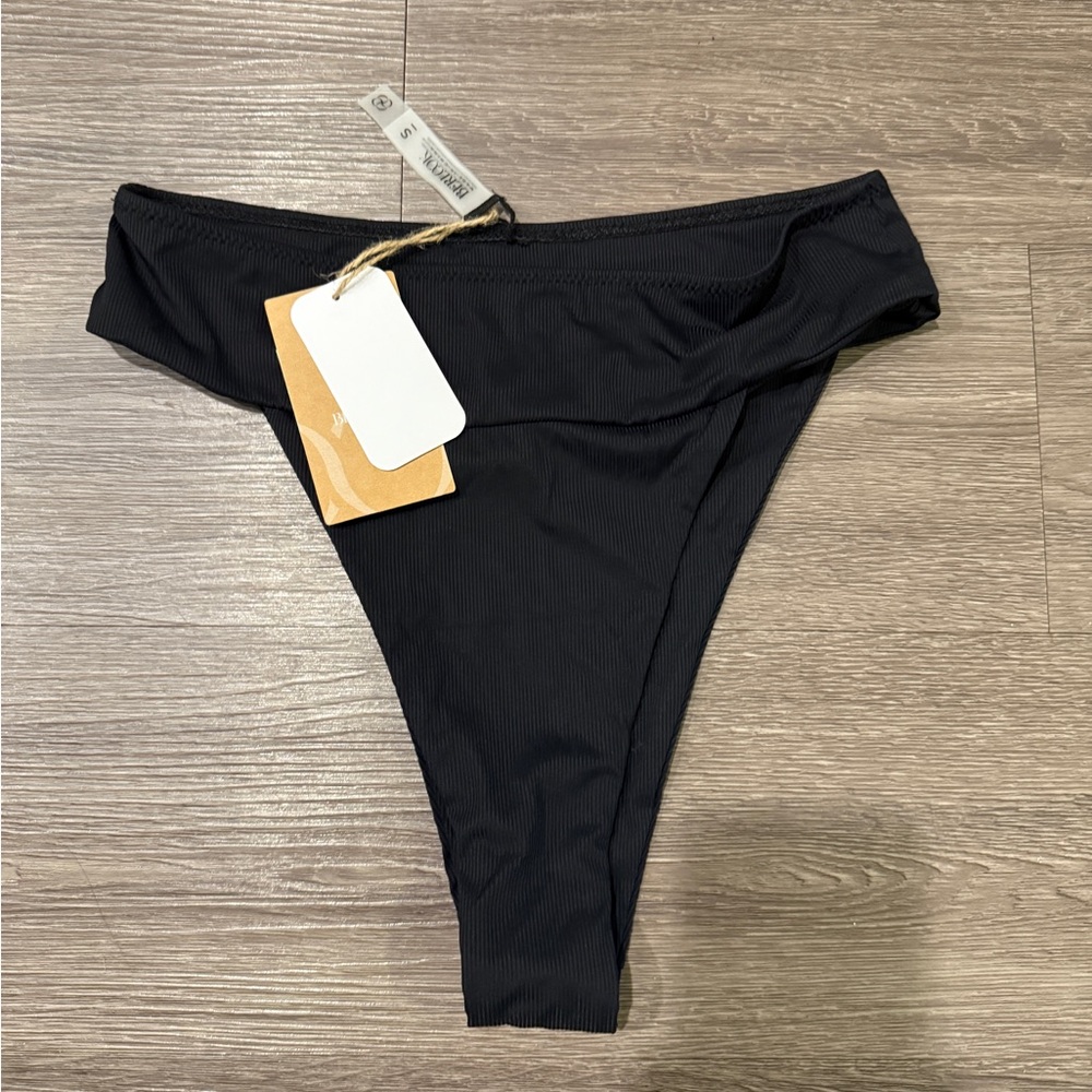 High Waisted Black Bikini Bottom